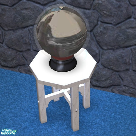 Sims 2 — Crystal Ball - White table color by Dr Pixel — White table color option for the Crystal Ball TV - needs the mesh