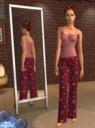 Sims 2 — Pink and Burgandy pjs by sa72tigger — go to this link which is sleep page 11 and the mesh is the second one.