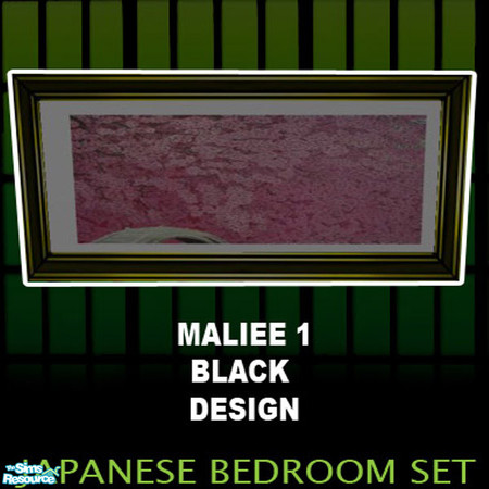 Sims 2 — Japanese painting two by maliee1 — Japanese collection Black Design by maliee 1 