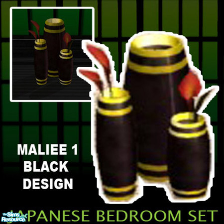 Sims 2 — Japanese vase by maliee1 — Japanese collection Black Design by maliee 1 