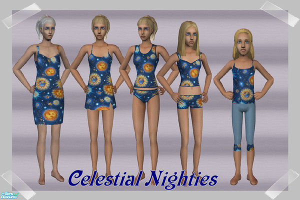 Sims 2 — Celestial Nighties Set by Malitia — Sweet dreams ;)