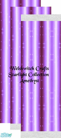 Sims 2 — Starlight  Amethyst Wall Set by WelshWitch — Shiney starlight Amethyst Wall set. Floor sets available 1 Simolean