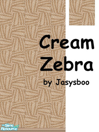 Sims 2 — Fluffy Cream Zebra  by jasysboo — This unique wall gets its woven effect from a series of carpet tiles rotated