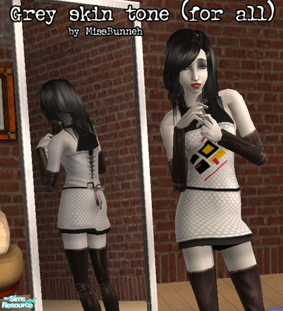 Sims 2 — Grey Skin by MissBunneh — Grey skin tone for your Sims,good for Goth/zombie sims. Works for both Genders and all