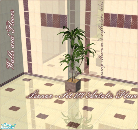 Sims 2 — Set 114 Antalis Plum WallsAndFloors by Lianaa — Set 114 Antalis Plum Walls And Floors by Lianaa