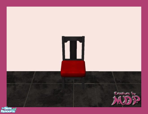 Sims 2 — MDP Crimson Mission Dinning Chairs by MelandStv — There are 10 colourful upholsteries in this set. Part of my