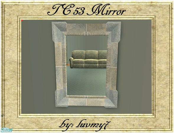 Sims 2 — TC53 Marble Elegance Livingroom - Mirror by luvmy7 —  A marbled mirrir recolored to match my TC53 Marble