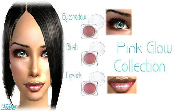 Sims 2 — Pink Glow Collection by fortunecookie1 — Here is a makeup collection made to compliment your sims outer beauty.