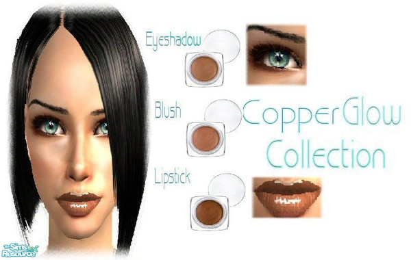 Sims 2 — Copper Glow Collection by fortunecookie1 — Here is a makeup collection made to compliment your sims outer
