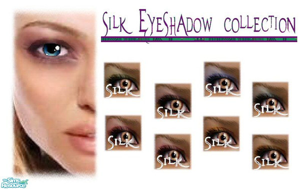 Sims 2 — Silk Eyeshadow Collection by fortunecookie1 — Silky and smooth, your sims will love this collection of