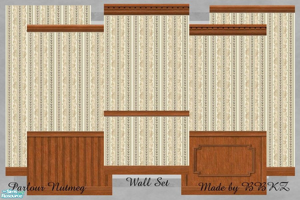 Sims 2 — Parlour Nutmeg Set by BBKZ — Perfect for victorian houses...