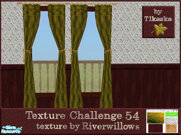 Sims 2 — TC54 River's Diningroom - Curtains by tlkaska — This elegant dark wood furniture with green accents was designed