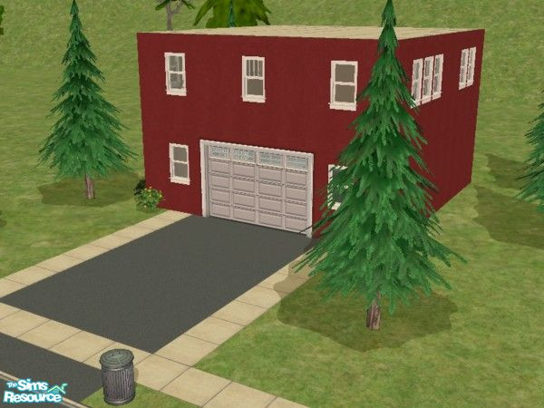 Sims 2 — The Thomas by tdyannd — This is a small lot, 2x2. There are two floors, with the garage taking up the entire 1st