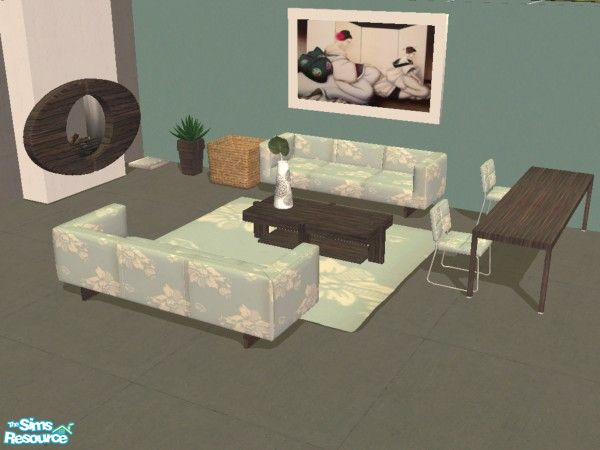 Sims 2 — Arlanda living by mu13 — A retro recolor of new set"garance"from Mango-Sims2,salons pag4. made by ludo