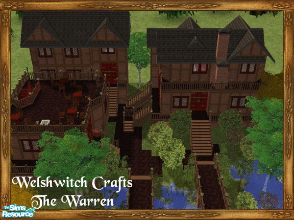 Sims 2 — The Warren by WelshWitch — Medieval home with preparations for home/business. First area, has kitchen,