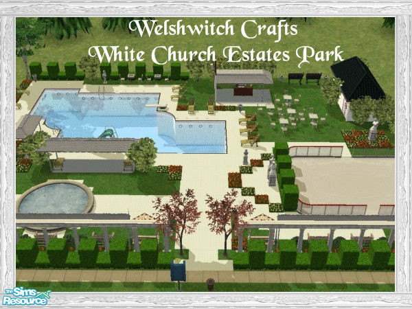 Sims 2 — White Church Estates Park by WelshWitch — An addition to my White Church Estates neighbourhood. Community park