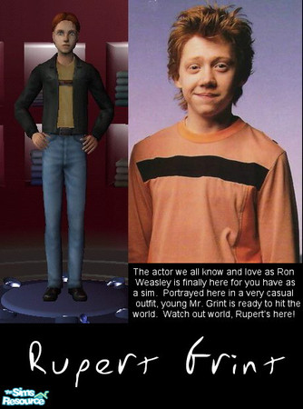 Sims 2 — Actor/Rupert Grint/TEEN by SimplyDi — The actor we all know and love as Ron Weasley in Harry Potter movies such