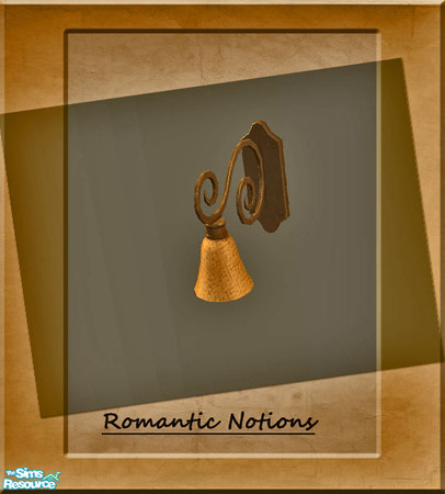 Sims 2 — Romatic Notions Wall Lamp by TearsRain — Kitchen and Bath Wall Lamps Recolored in a gold type Color Matches both