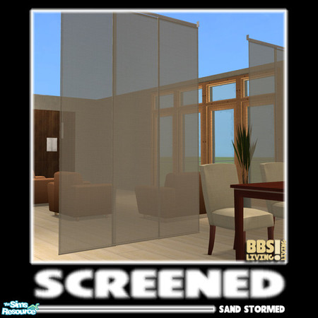 Sims 2 — Screened; Sand Stormed by BetterbeSim — Multi-purpose sheer screens. The ultimate way to divide a large space