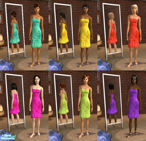 Sims 2 — FA Tropical Moonlight Collection A by goderguy — Here\'s my collection of elegant semi-formal outfits for your