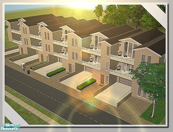 Sims 2 — Apartments 9 by kissme87 — Apartment house with 4 apartments units. Cost 2,640-4,368 $ . Its unfurnished. Hope