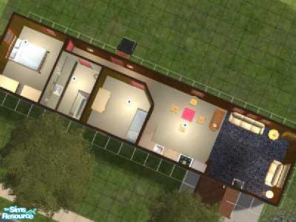Sims 2 — 2bd Trailer by laninseannsmomi — This home is an exact replica of my friends'. Open Layout and fully furnished