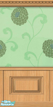Sims 2 — Dahlia Trail Green 3 by Cailca — Floral Walls. Designed by Cailca, Please Rate.