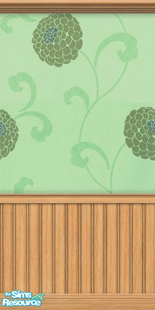 Sims 2 — Dahlia Trail Green 2 by Cailca — Floral Walls. Designed by Cailca, Please Rate.