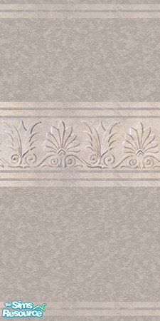 Sims 2 — Gray Greek Marble Wall by scarredpinky — A gray marble bathroom wall with a greek revival painting texture. by