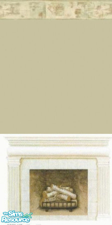 Sims 2 — fireplace wall by oldmember_topmodele — you want a fireplace but you need some place? this set is for you. match