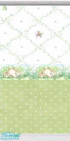 Sims 2 — Bunny Rabbit Garden by hunybunny1010 — Cute Momma and Baby rabbit in a cabbage patch border. With light green