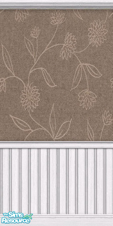 Sims 2 — Brown Fleur 4 by Cailca — A flowery wall design in Brown