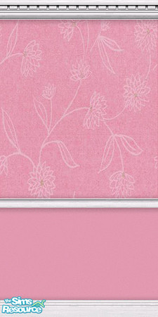 Sims 2 — Pink Fleur 3 by Cailca — A flowery wall design in Pink
