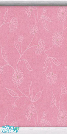 Sims 2 — Pink Fleur 2 by Cailca — A flowery wall design in Pink