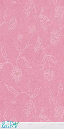 Sims 2 — Pink Fleur 1 by Cailca — A flowery wall design in Pink