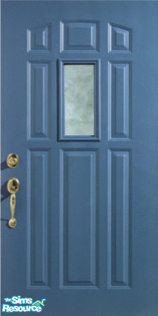Sims 2 — blue door wall by oldmember_topmodele — part of door wall set made by topmodele @tsr
