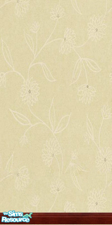 Sims 2 — Beige Fleur 1 by Cailca — A flowery wall set in beige. More colours to follow. Designed by Cailca