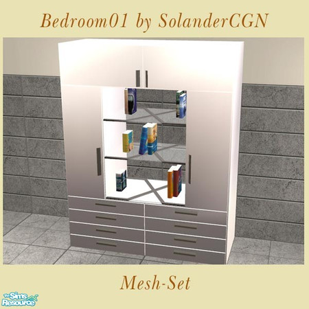 Sims 2 — Bedroom01 - Cabinet 6 by SolanderCGN — Cabinet 6 as part of my first bedroom set. May be placed in any