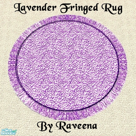 Sims 2 — Lavender Fringed Rug by Raveena — You will need Windkeeper's 3x3 round rug mesh for this object to work in the