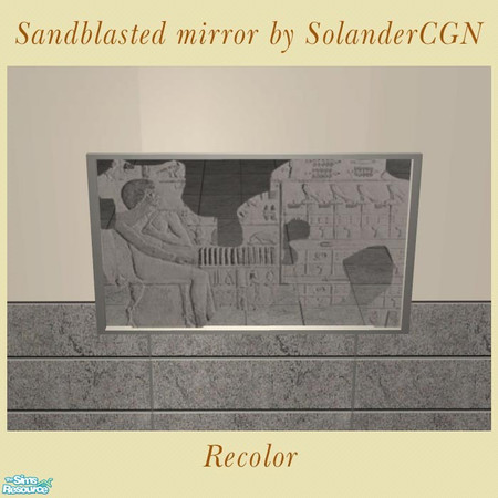 Sims 2 — Sandblasted mirror - Egypt by SolanderCGN — Egypt recolor for the sandblasted mirror.