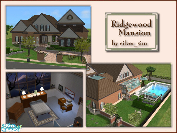 Sims 2 — Ridgewood Mansion by oldmember_silver_sim — This lot contains creations by Featured Artists and TSRAA members.