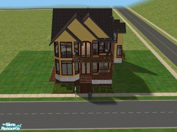 Sims 2 — My Big Yellow Retreat by dollface86 — This house is 2 stories and includes the following: 2 Bedrooms,2