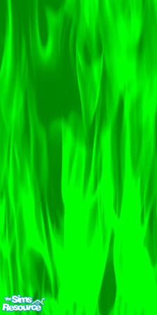 Sims 2 — Green Flames by Risu_Shikyo — Neon green flames licking at your wall