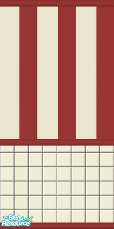 Sims 2 — Boys Badges Bath by Henwen — Matches my Boys Badges bedroom wall. Made by Henwen for TSR.