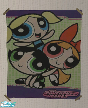 Sims 2 — Powerpuff Girls Poster 02 by ShortyBoo — A Powerpuff Girls poster. Recolor of the "Civic Idol" poster.