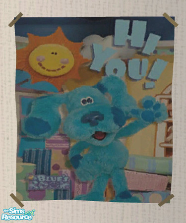 Sims 2 — Blue's Room Poster by ShortyBoo — A Blue's Room poster. Recolor of "Civic Idol" poster.