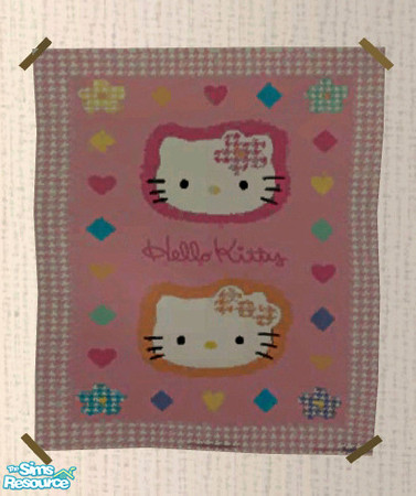 Sims 2 — Hello Kitty Poster 01 by ShortyBoo — A Hello Kitty poster. Recolor of the "Civic Idol" poster.