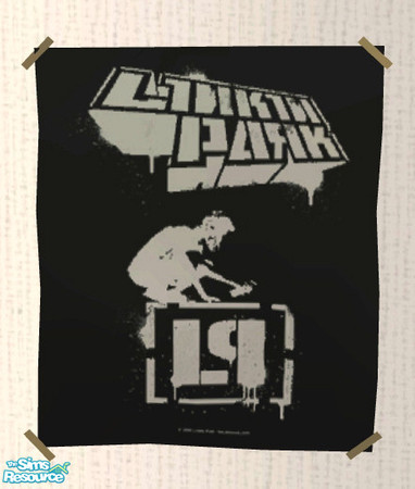 Sims 2 — Linkin Park Poster 01 by ShortyBoo — A Linkin Park poster. Recolor of the "Civic Idol" poster.