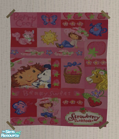 Sims 2 — Strawberry Shortcake Poster 02 by ShortyBoo — A Strawberry Shortcake poster. Recolor of the "Civic
