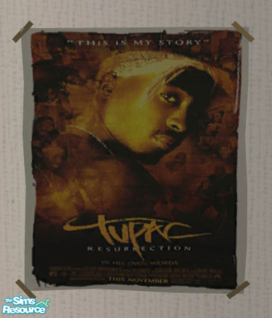 Sims 2 — 2Pac Poster 03 by ShortyBoo — A 2Pac poster. Recolor of the "Civic Idol" poster in the game.